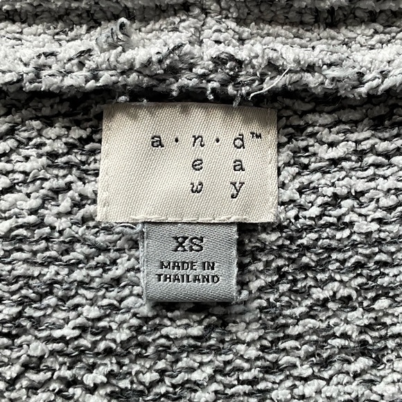 A New Day Long Cardigan Sweater, Heather Gray, Size XS, Shawl Collar, Open Front - Picture 3 of 11